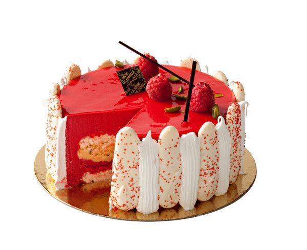 Vacherin glacé chocolat framboises